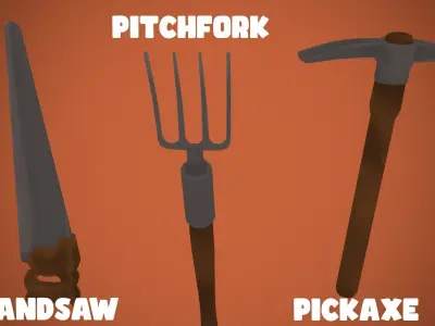 Adventurous - Tools Low-poly 3D model