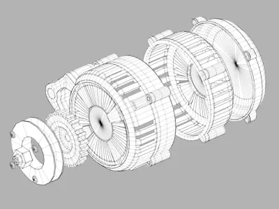 Alternator Low-poly 3D model