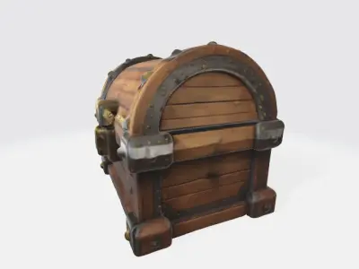  low-poly treasure chest Low-poly 3D model