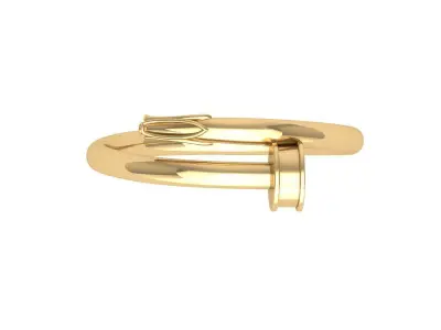 Nail Twisted Ring 3D print model