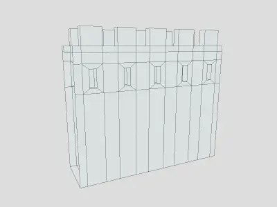 Medieval Castle Module 03 Low Poly PBR Realistic Low-poly 3D model