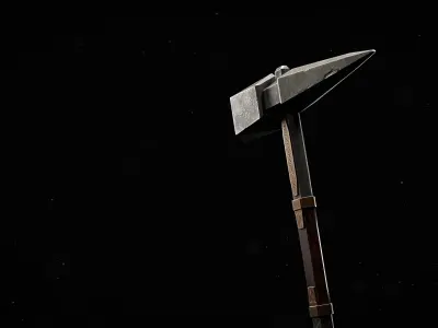 Pickaxe Low-poly 3D model purchase