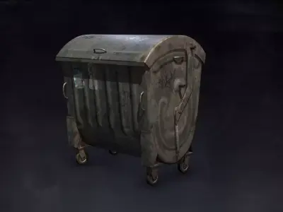 Garbage Container Low-poly 3D model purchase