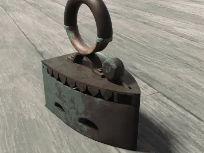 Antique iron 3D model
