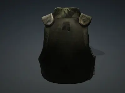 military bulletproof vest game ready UE5 FBX Low-poly 3D model purchase