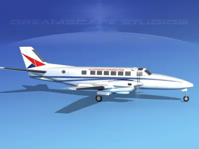 Beechcraft B99 Allegheny Commuter 1 3D model