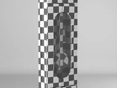 Grandfather Clock Low-poly 3D model