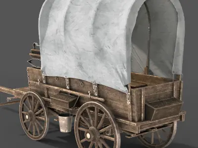 Wagon covered 3D model