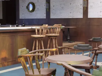 Pub scene 3D model