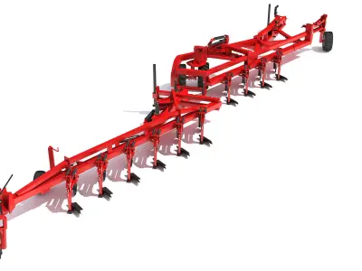Semi Mounted Farm Plough 3D model purchase