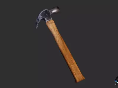 Claw Hammer Game Ready 3D Asset Low-poly 3D model