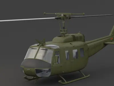 Bell UH-1D Huey 3D model