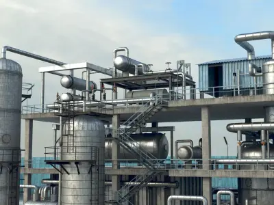 Refinery Unit 3 PBR 3D model