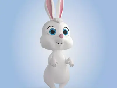 Cartoon Rabbit 3D model