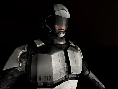 Scifi Hero Robotic 3d Model 3D model