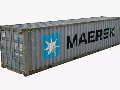 Cargo Shipping Container 3D model 02 Low-poly 3D model