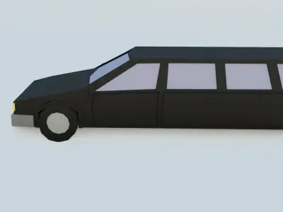 limozine low poly Free 3D model