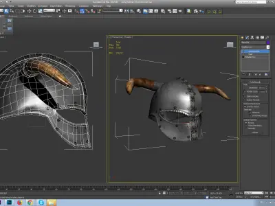 viking helmet Low-poly 3D model