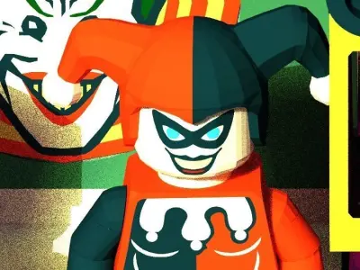 LEGO Joker And Harley Quinn Low-poly 3D model