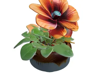 Botanical SciFi Floating Plant 3D model