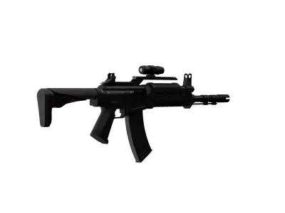 Assault rifle 3D model