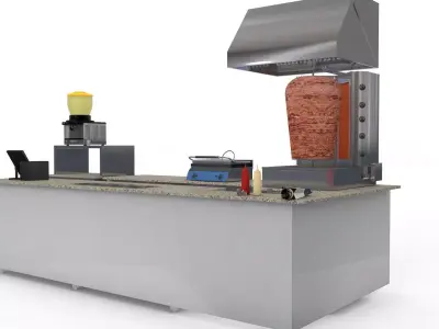 Doner Stand Cafe 3D model