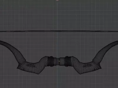 Low poly bow Low-poly 3D model