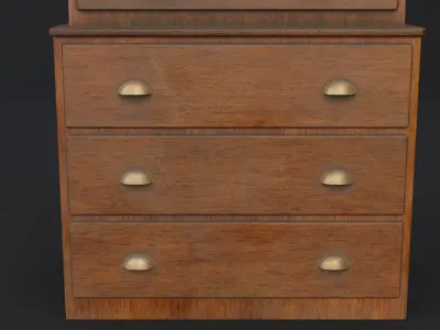 Cabinet Low-poly 3D model shop