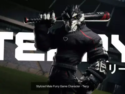Stylized Male Furry - Terry - Complete Edition 3D Model Pack