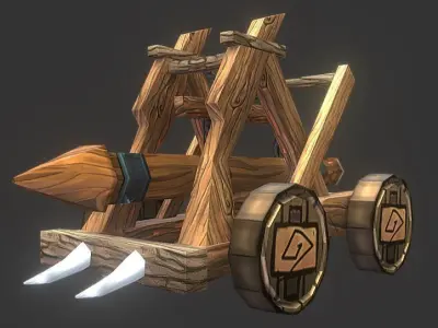 Battering Ram  Low-poly 3D model
