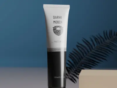 Cosmetic Face Wash Tube Model with texture and Studio 3D model
