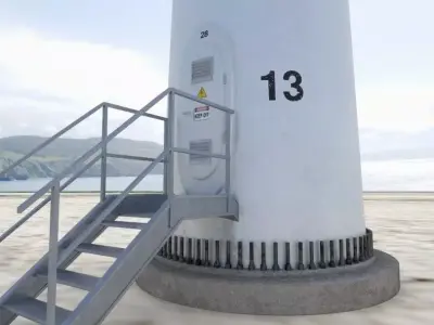 Wind Turbine 3D model 2