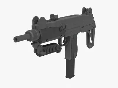 IMI uzi Low-poly Low-poly 3D model