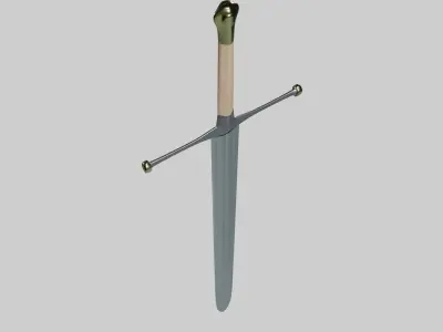 Sword Low-poly 3D model 3