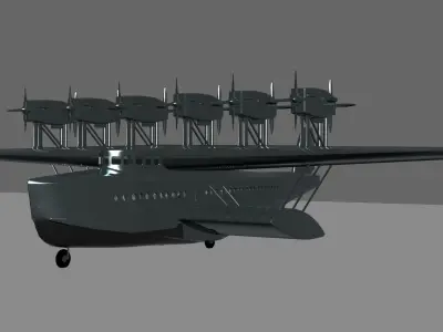 Dornier  DO-X Flying boat 3D model