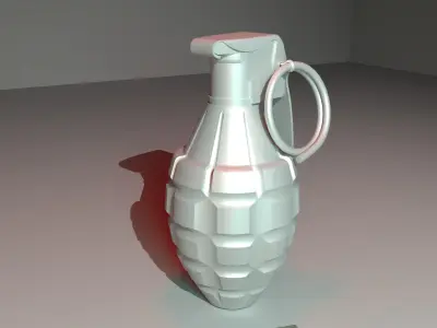 Military Grenade Suitable for Mobile and VR applications Low-poly 3D model