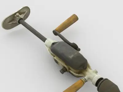 Hand Drill Middle Poly 3D model