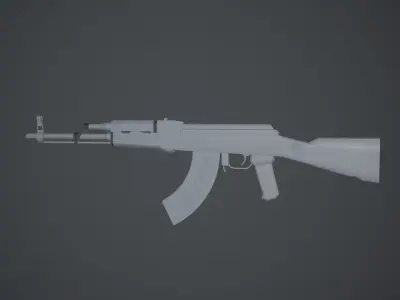 3d model of AK47 Free low-poly 3D model