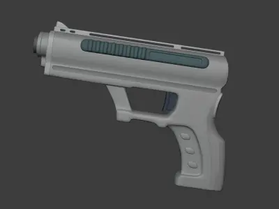 Sci-Fi Pistol - Gun - weapon - Toy Low-poly 3D model