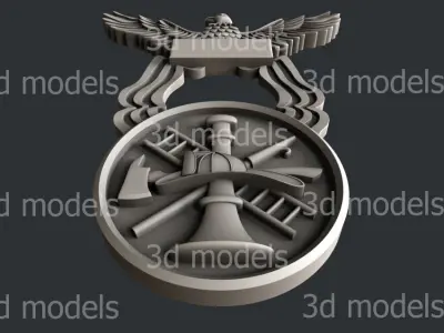 3d STL models for CNC or 3d printer firefighter  3D print model 3D model
