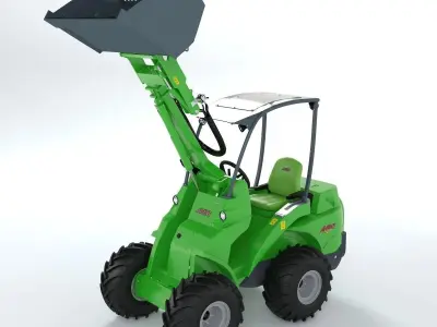 Skid Steer Loader Avant 528 Ts Truck 3D model