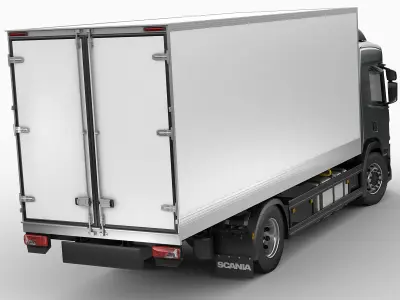 Box rigid truck P-series 2018 3D model
