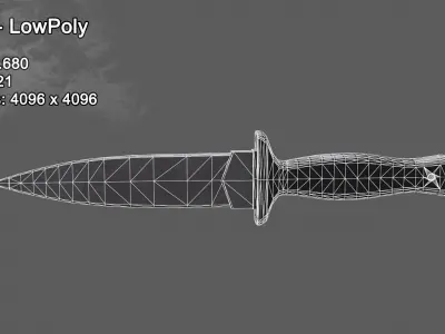 Knife - LowPoly Low-poly 3D model