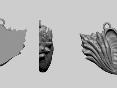 COUNCH pendant 3d model for 3dprint 3D print model