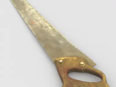 Handsaw High Poly saw blade 3D model