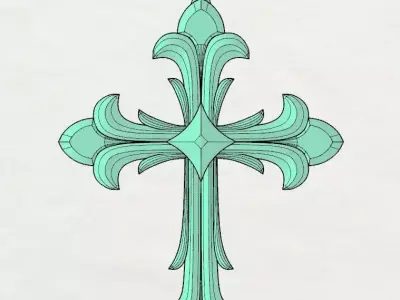 Ornamnet Cross 3D print model