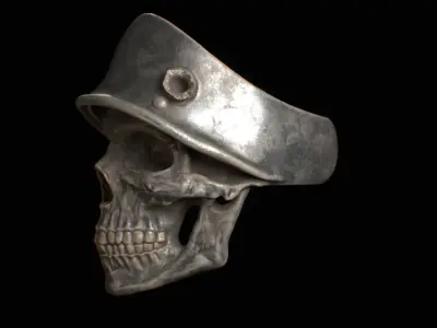 Soldier Skull Ring 3D print model