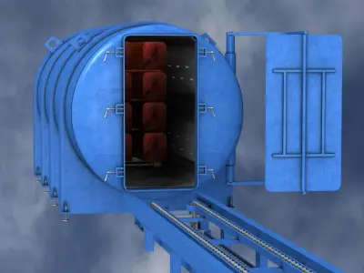 Microwave oven industrial 3D model