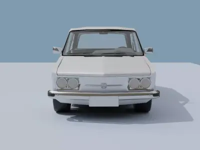 VW Brasilia 3D Model Brazilian Classic Car Blend FBX OBJ 3D model