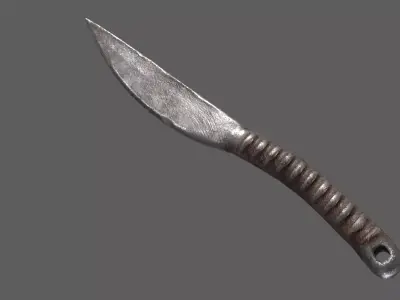 Knife armature Low-poly 3D model